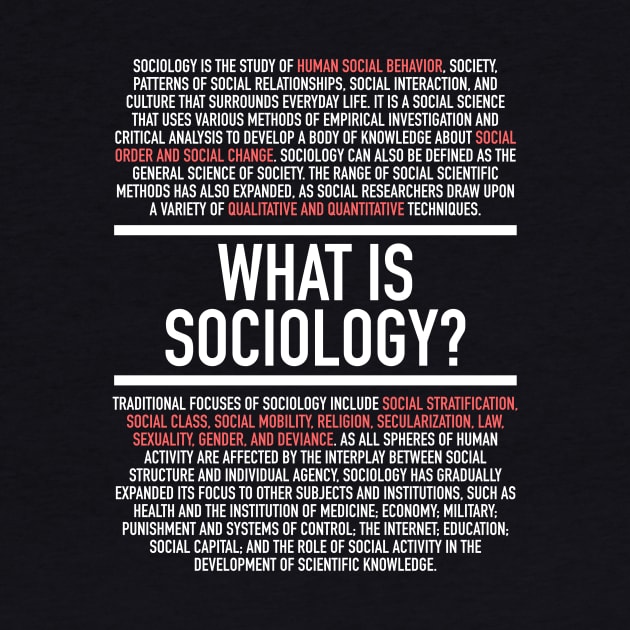 Sociology Defined - Sociologist by Hidden Verb